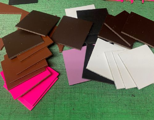 Leather Squares - 60mm x 60mm - Various Colours (Black, 1)
